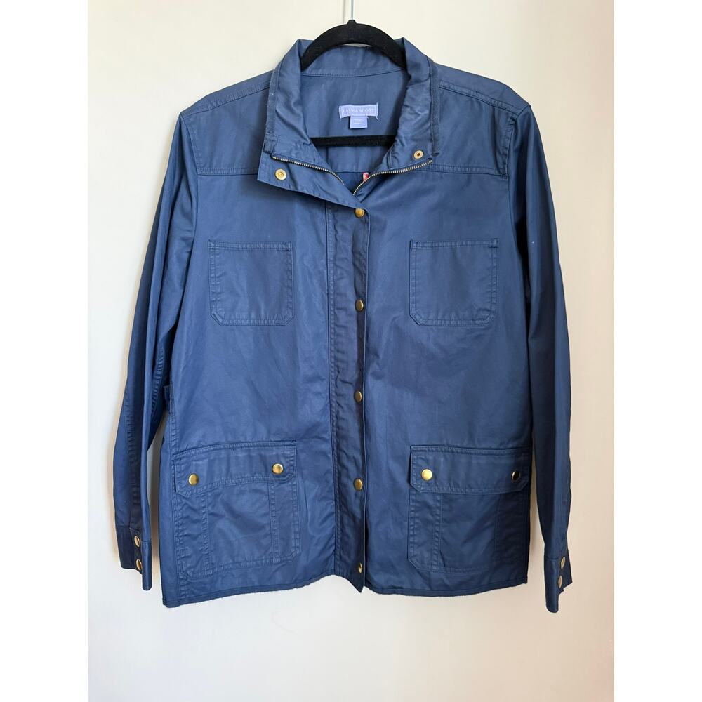 Laura Scott Women’s Navy Blue Cotton Chore Jacket Utility Coat Size XL Outdoors